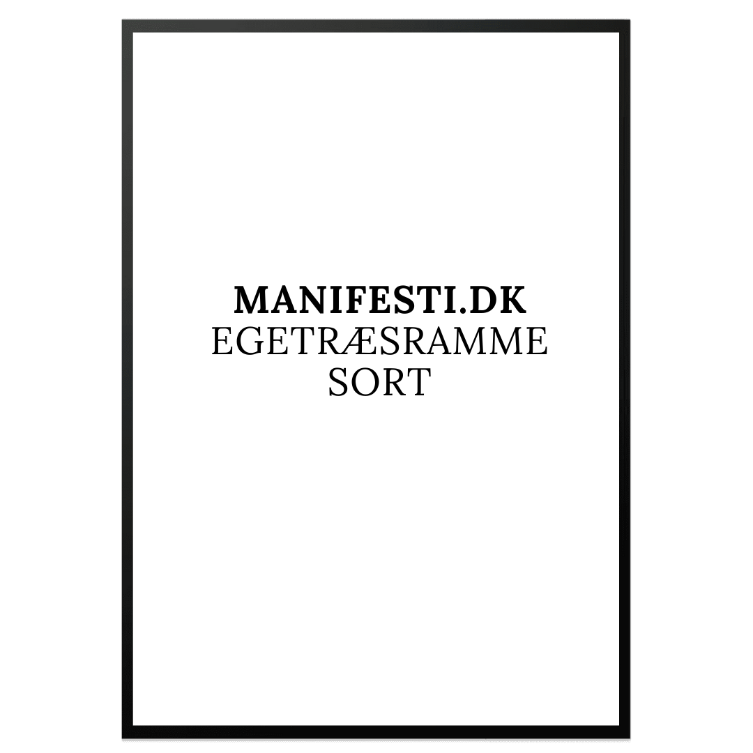 Ramme, Sort træ (50x70cm) B2 - Manifesti